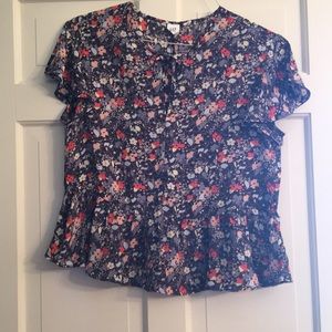 Gap floral peplum top